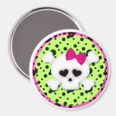 Pink Girl Skull Magnete Locker Magnet File Cabinet (Vorderseite/Rückseite)