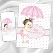 Pink Girl Sprinkle Babydusche Einladung