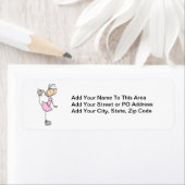 Pink Girl Strichmännchen Ice Skater (Insitu)