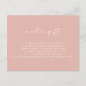 Pink Girl Taufe wünscht sich gut Begleitkarte (Vorderseite)