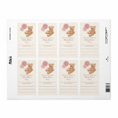 Pink Girl Teddy Bear Balloons Buchzeichen (Vorne)