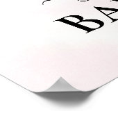 Pink Girl Willkommen Hochland Kuh Calf Baby Dusche Poster (Ecke)