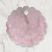 Pink Girl Winter Baby Dusche Geschenkanhänger (Rückseite)