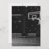 Pink Girls Basketball Einladung zum Geburtstag (Rückseite)