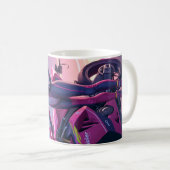 Pink Girl's Design Kaffeetasse (VorderseiteRechts)