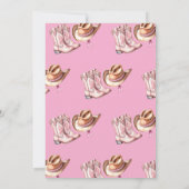 Pink Girls First Rodeo 1st Birthday Einladung (Rückseite)