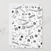 Pink Girls Nummer Dreizehn Geburtstagsparty Einladung (Rückseite)