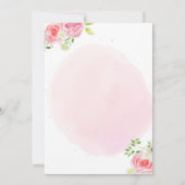 Pink Girls ONEderful World First Birthday Einladung (Rückseite)