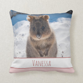 Pink Girls Personalisiert Quokka Kissen
