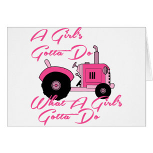 Pink Girls Tractor