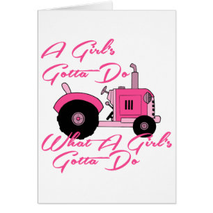 Pink Girls Tractor