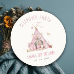 Pink Girls Zelt Sleepover Slumber Geburtstagsparty Runder Pappuntersetzer<br><div class="desc">Wenn Sie ein anderes passendes Produkt oder eine Anpassung benötigen,  wenden Sie sich bitte per E-Mail an Zazzle.</div>