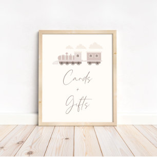 Pink Girls Zug Geburtstagskarten und Geschenke Unt Poster