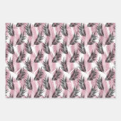 Pink Girly Animal Chic tropisches Muster Geschenkpapier Set (Vorderseite 2)