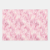 Pink Girly Animal Chic tropisches Muster Geschenkpapier Set (Vorderseite)