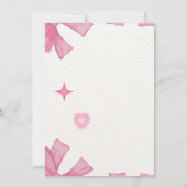 Pink Girly Birthday Einladung (Rückseite)