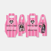 PINK Girly Birthday Party Custom Foto jedes Alter Geschenkschachtel (Ungefaltet)