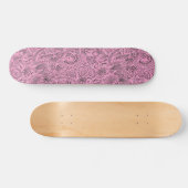 Pink Girly Boho Sketch Glitzer Glam Monogram Skateboard (Horizontal)