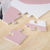 Pink Girly Bubblegum Blflüge Kuh Puzzle (Seite)