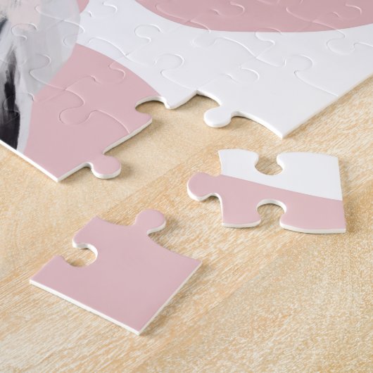 Pink Girly Bubblegum Blflüge Kuh Puzzle (Seite)