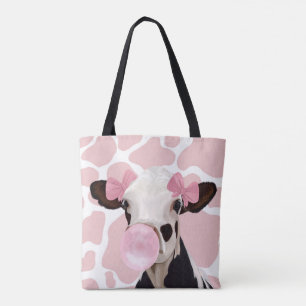 Pink Girly Bubblegum Blflüge Kuh Tasche