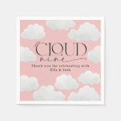 Pink Girly Cloud 9 Dusche modern und stilvoll Serviette (Vorderseite)