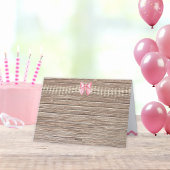 Pink Girly Coquette Cowgirl Boots Bow Dankeskarte