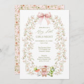 Pink Girly Coquette Giro del Malcantone Einladung (Vorne/Hinten)