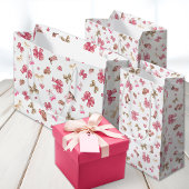 Pink Girly Cowgirl Boots Bows Coquette Muster Große Geschenktüte