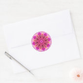 Pink Girly Delight Geometry Mandala Runder Aufkleber (Umschlag)
