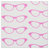 Pink Girly Geek Glasses Fabric Stoff (Muster)