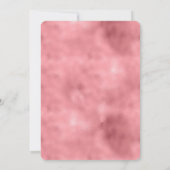 Pink Girly Glam Sparkasse Glitzer Einladung (Rückseite)