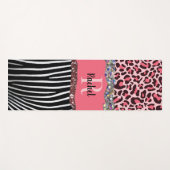 Pink Girly Glitz Glam Bling Glitzer Hübsch einziga Yogamatte (Vorderseite (Horizontal))