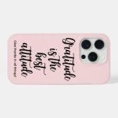 Pink Girly Gratitude iPhone 15 Phone Case Hülle (Rückseite (Horizontal))