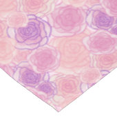 Pink Girly Hippy Rose Blumenmuster Tischdecke (Schrägansicht)