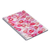 Pink Girly Kisses Notizblock (Rechte Seite)