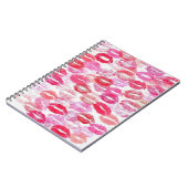 Pink Girly Kisses Notizblock (Linke Seite)