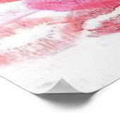 Pink Girly Kisses Poster (Ecke)