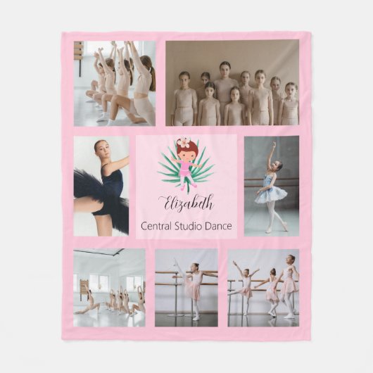 Pink Girly Modern Fleecedecke (Vorderseite)