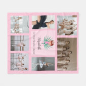Pink Girly Modern Fleecedecke (Vorderseite (Horizontal))