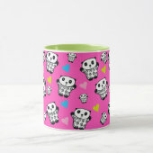 Pink Girly Niedlich Kawaii Panda Bären Liebe Herz Tasse (Zentrum)