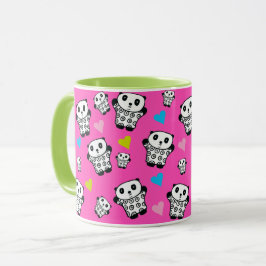 Pink Girly Niedlich Kawaii Panda Bären Liebe Herz Tasse