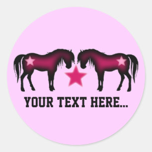 Pink Girly Personalisiert Horly Runder Aufkleber