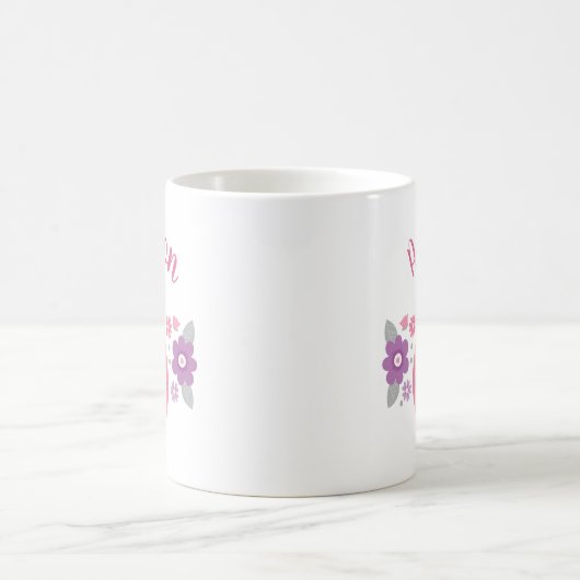 Pink Girly Personalisiert Ladybug Tasse (Mittel)