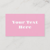 Pink Girly Personalisierter Glitzer Visitenkarte (Rückseite)