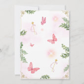 Pink Girly Princess Fairytale Girls Kindergeburtst Einladung (Rückseite)