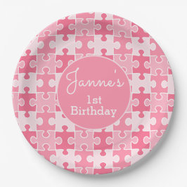 Pink Girly Puzzle Pieces Pappteller