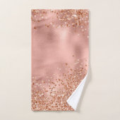 Pink Girly Rose Gold Glitzer Sparkasse Badhandtuch Set (Handtuch)