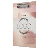 Pink girly rose gold modern stylish elegant klemmbrett (Links)