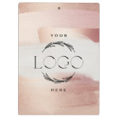 Pink girly rose gold modern stylish elegant klemmbrett (Rückseite)